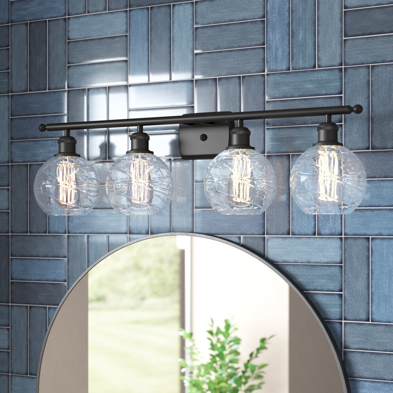 Éclairage pour meuble-lavabo à intensité variable Halvorson, Ampoule DEL 6 watts Vinage, Noir mat