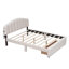 Grand lit plateforme tapissier Teddy