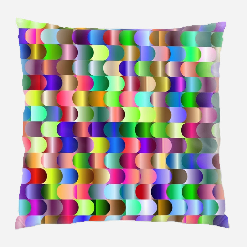 Geometric Microsuede Reversible Throw Pillow