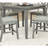 1Pc Counter Height Gray Color Square Shape Table Dining Room Wooden Furniture-1887045059