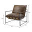 Fauteuil Ashonta en cuir Saturn et noir