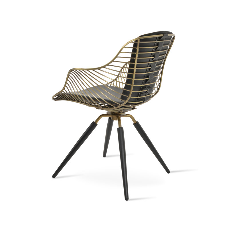 Zebra Carrot Swivel Arm Chair, Gray