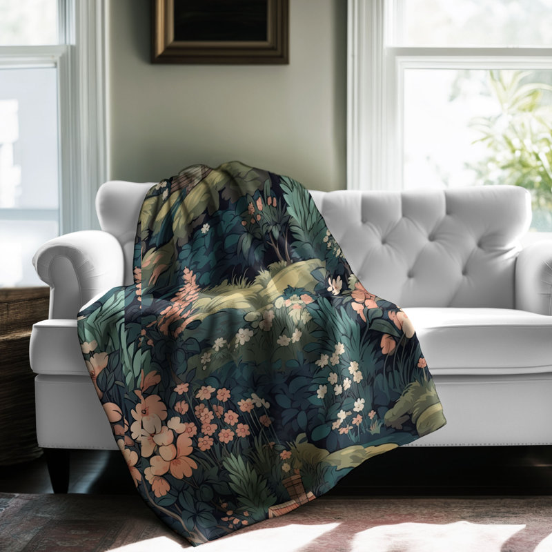 Rustic Retreat Oasis - Jeté Sherpa Blan Premium 1 pièce, L 50 po x L 60 po