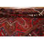 Tapis traditionnel rouge à motif géométrique 7 x 10