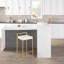 Upholstered Counter Stool with Steel Frame