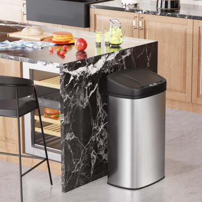 82L Automatic Sensor Trash Can – 22 Gallon Touchless Stainless Steel Bin with Soft-Close, Fingerprint-Resistant Lid for Kitchen, Home & Office