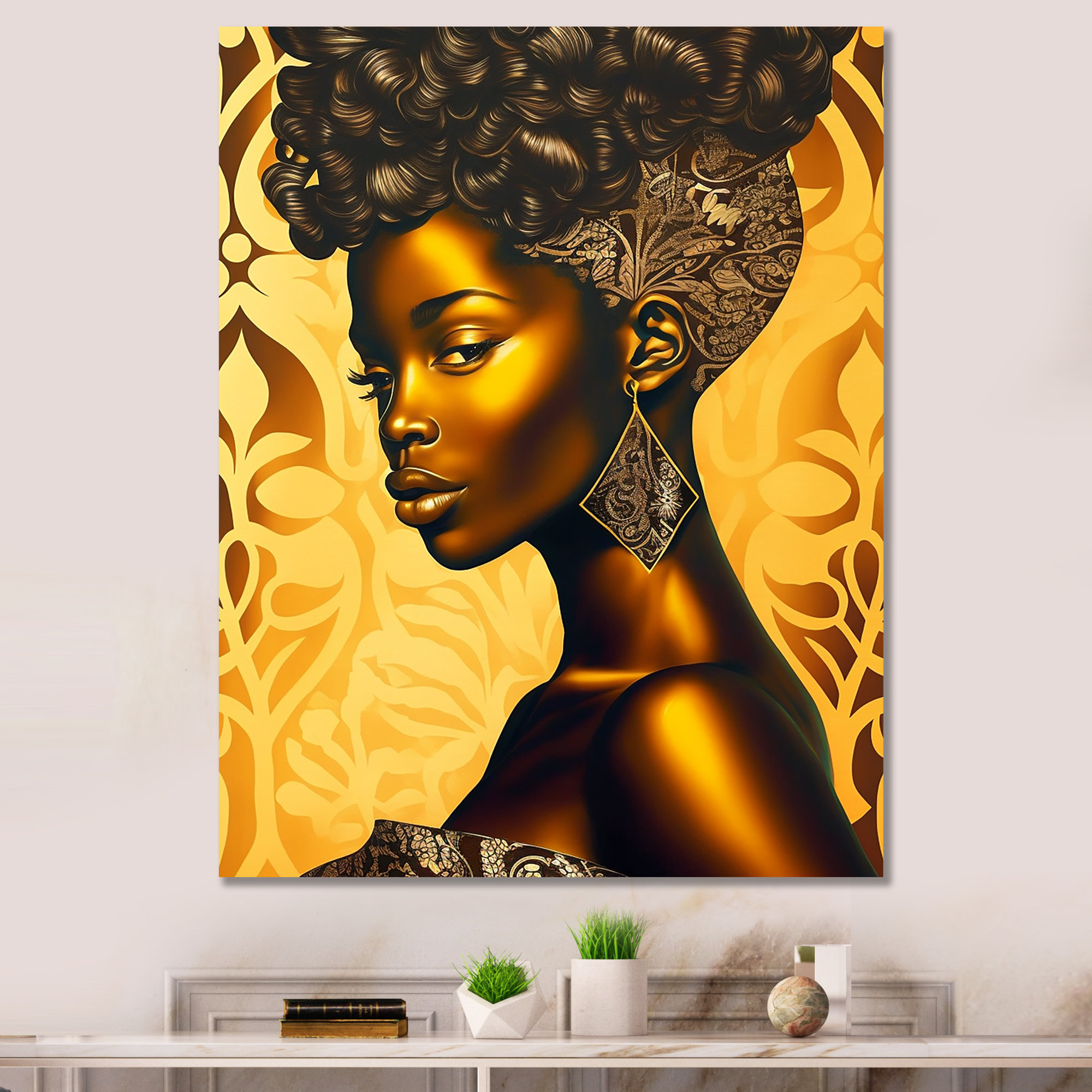 Black Art Afro Girl Magic Queen Bathroom Curtain - Home Decor Shower  Curtains, Tapestry and More at