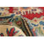 Tapis décoratif en laine rouge de conception unique 6 pi 10 po X 9 pi 8 po noué à la main New Age