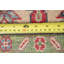 Tapis unique en laine noué à la main style Kazak rouge / beige des années 2010 de 2 pi 9 po x 4 pi Ninette