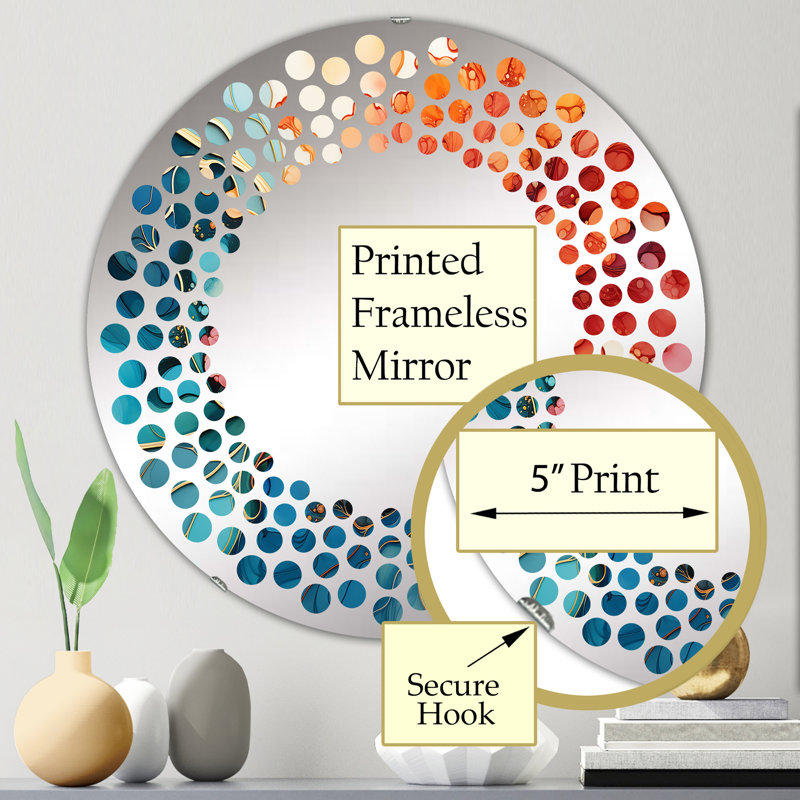 Miroir mural orange Soda Soda Fusion, 23,6 po x 23,6 po