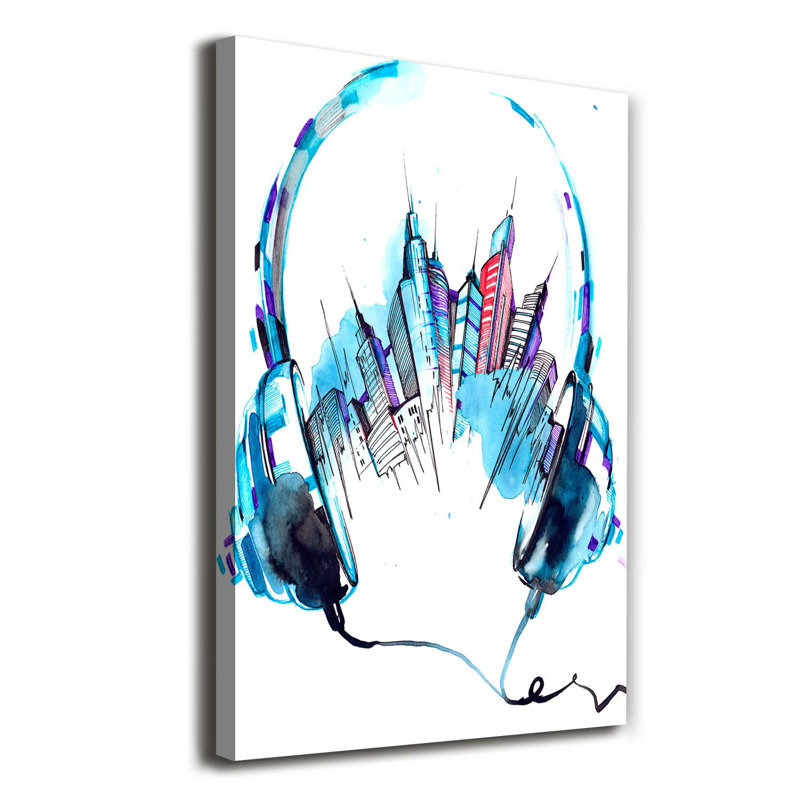 City Music - Wrapped Canvas Print