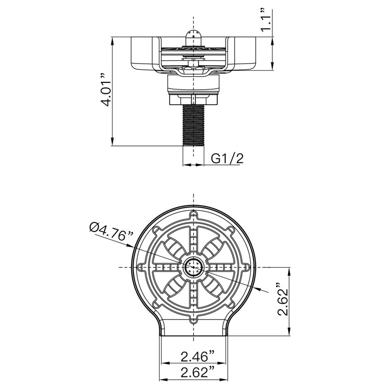 4.76" Stainless Steel Glass Rinser for Kitchen Sinks,  Kitchen Sink Accessories Cup Rinser, Matte Black