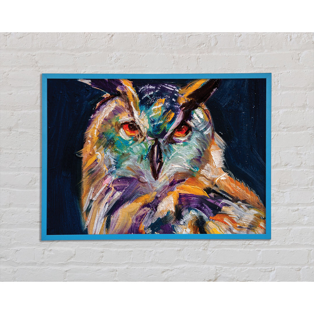 The Vivid Owl Stare - Einzelner Bilderrahmen Kunstdrucke