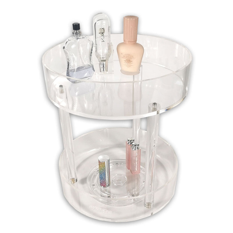 Organisateur de salle de bain rotatif à 2 niveaux Mairene
