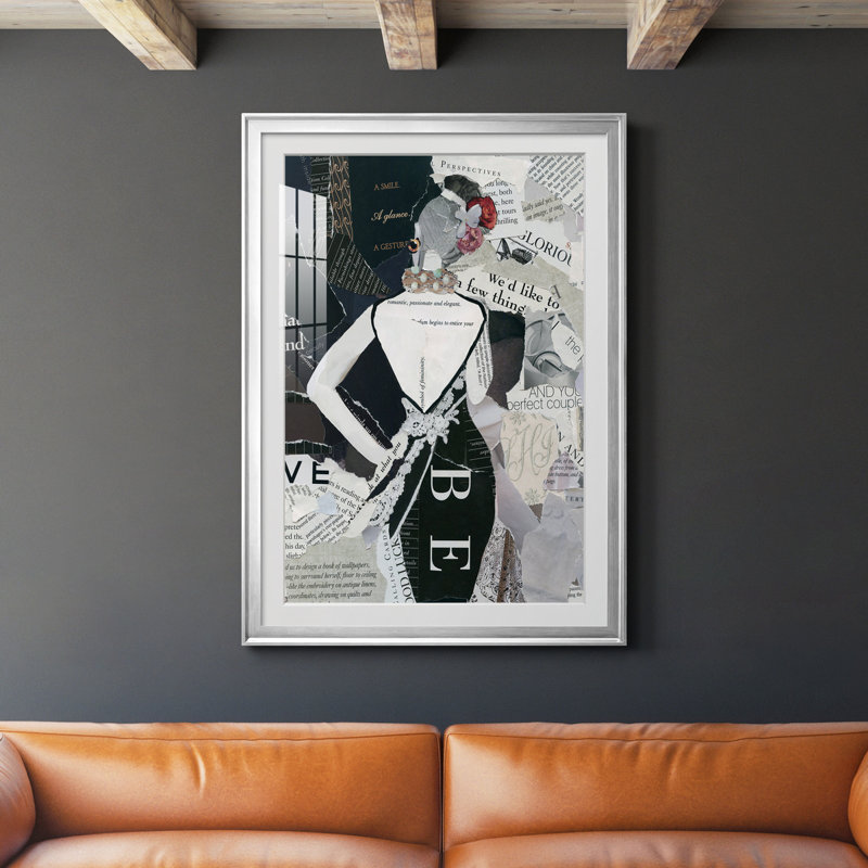 Fashion Mosaic II - peinture encadrée, Argent, H 30,5 po x l 42,5 po x P 1,5 po