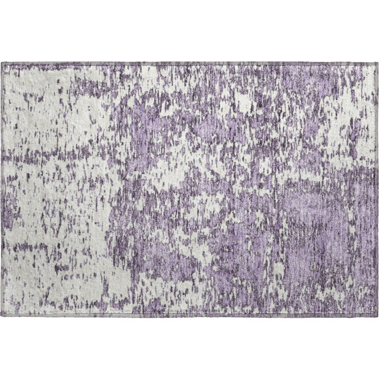 Premium Machine Washable Prisco Lavender Rug