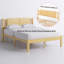 Structure de lit double en bois massif robuste de 14 po avec tête de lit, support à lattes en métal, assemblage facile-50333032