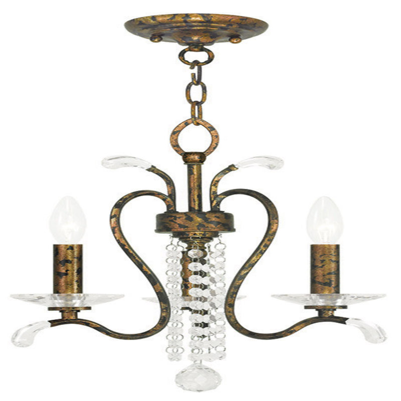 3 - Light Steel Chandelier