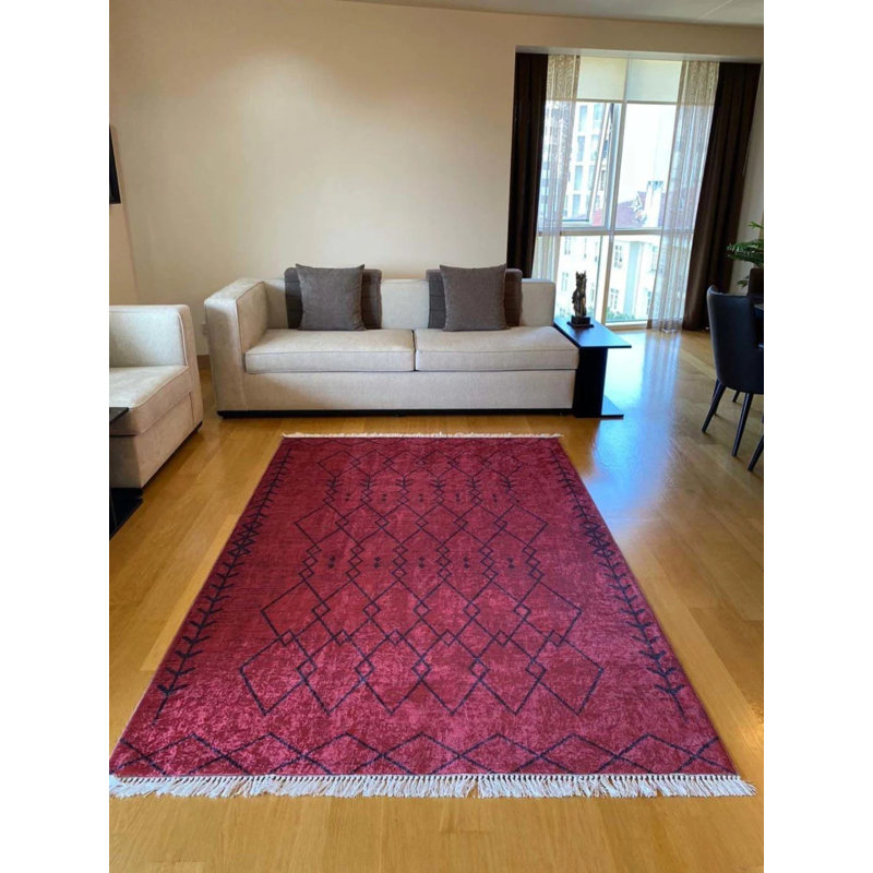 Lao Performance Washable Moroccan Indoor / Outdoor Rug, Runner 3'11" x 8'10"