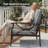 Outdoor Metal Loveseat with Soft Cushions-112398590