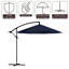 Parasol de patio décalé de 10 pi - Parasol suspendu en porte-à-faux de 8 pi de hauteur - Parasol de parasol extérieur résistant à la décoloration avec base en croix pour jardin, pelouse, terrasse, cour ou piscine par Pure Garden (bleu marine)-1965904194