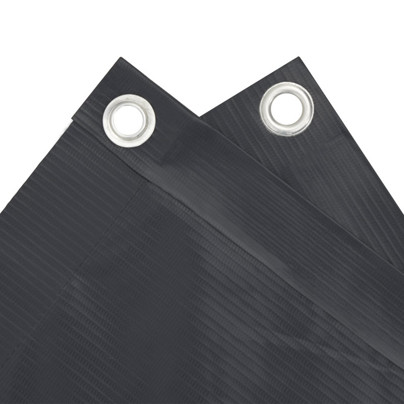 Celino Fabric Balcony Privacy Screen, 400cm W x 75cm D, Anthracite