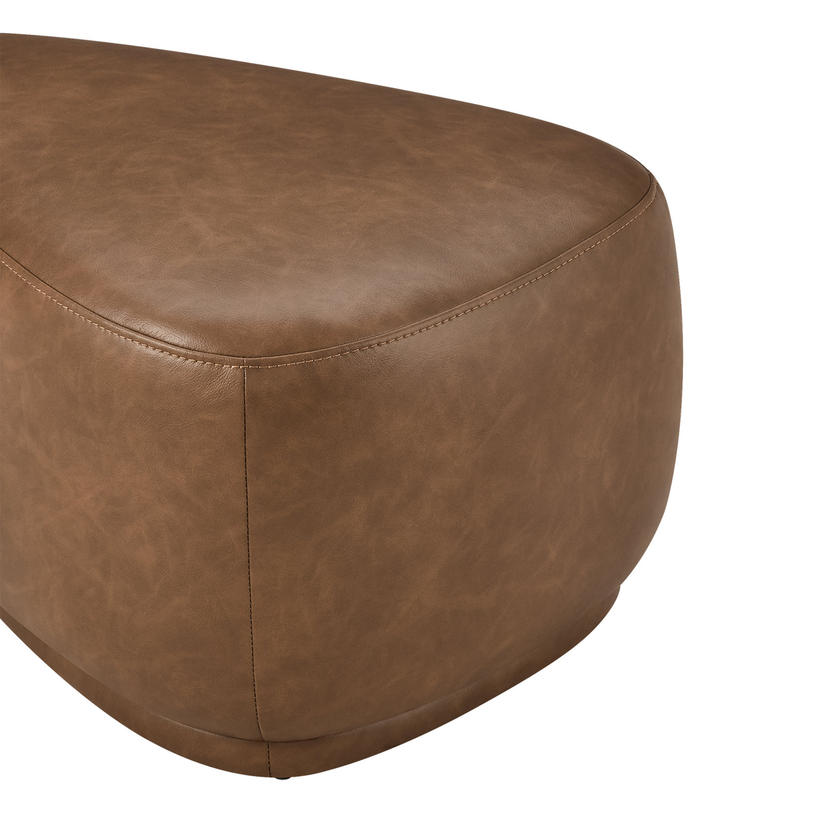 Adna 26" Ottoman, Copley Brown Performance Vegan Leather