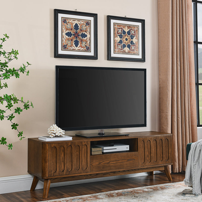 Meuble télé avec rangement Mid-Century
