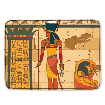 Tapis de bain égyptien, décoration historique de salle de bain Art Déco