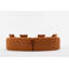 Canapé-lit modulaire incurvé Compression Orange, canapé-lit en chenille haute densité 30D pour appartement, salon, L 110 po-1850676670