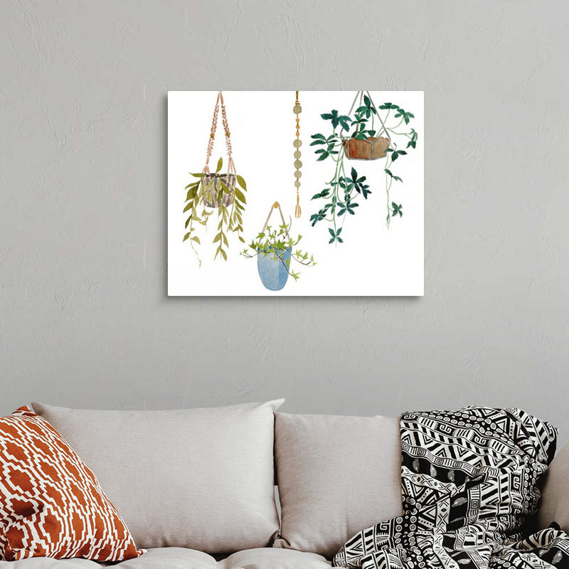 «Hanging Greens I», art mural sur toile, Toile tendue, H 24 po x l 30 po
