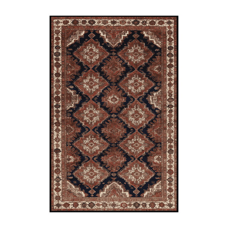 Tapis brun lavable à la machine, Rectangulaire 8 pi x 10 pi
