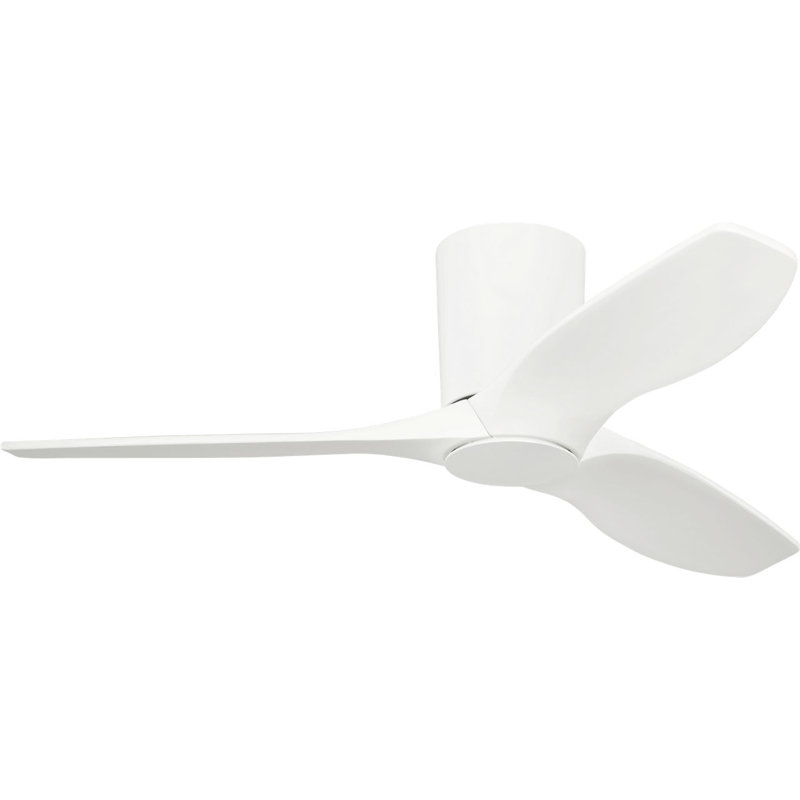 Seyra Smart Hugger LED Ceiling Fan, Matte White, Matte White, 44" Wide