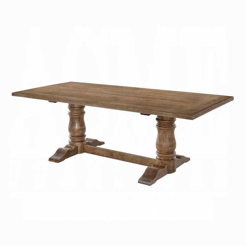 Twitchell Trestle Dining Table, 36" H x 49" L x 54" W, Gray