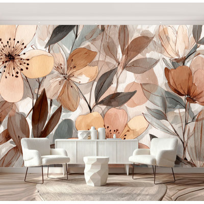 Papier peint auto-adhésif Boho Beige BohoFloral