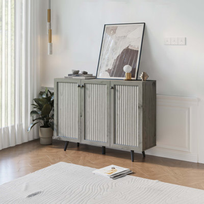 Console en bois avec tablette réglable, armoire à café en bois