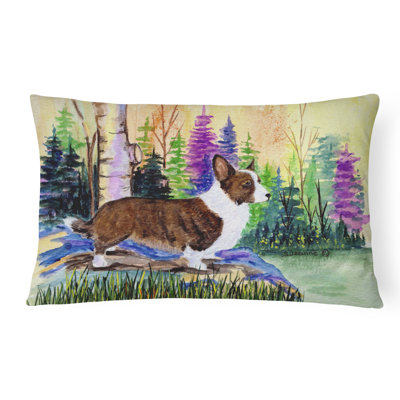 Coussin décoratif intérieur/extérieur corgi