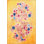 Yellow Themed Multicolor Floral Flower Pattern Modern Decorative Washable Rug