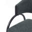 Chaises de salle à manger rembourrées avec pieds en métal (ensemble de 2), vert foncé et noir
