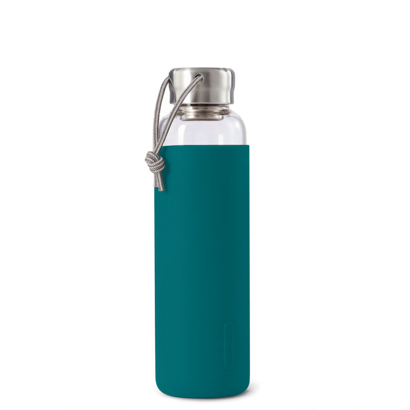 Black + Blum 600.3ml Glass Water Bottle, Teal Green