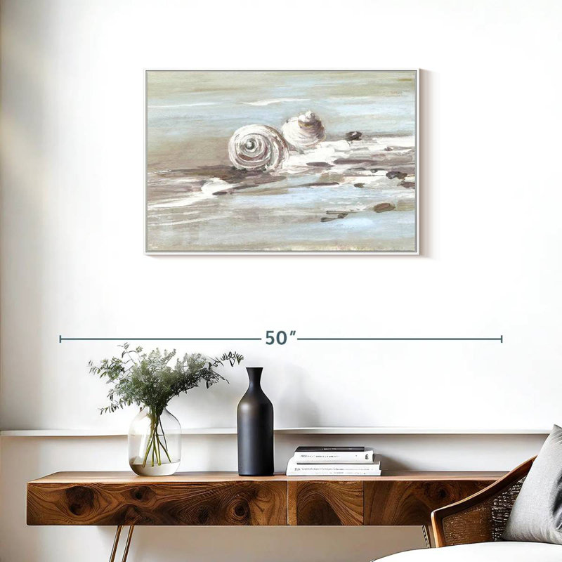 Lavé à terre II, Cadre flottant blanc, 31 po x 21 po