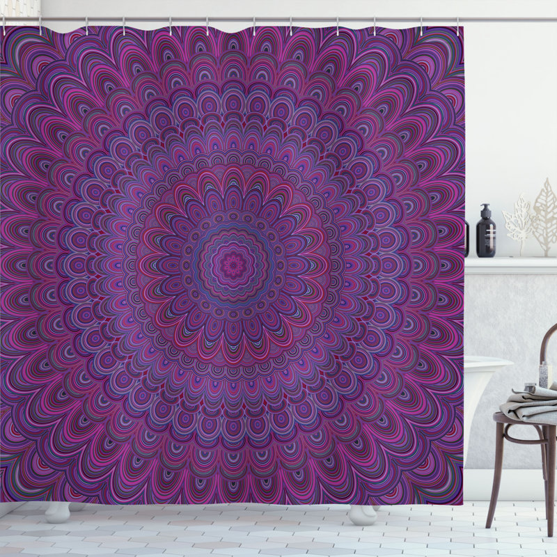 Shower Curtain with Hooks Included, 70" H x 69" W