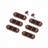 White Silicone Toilet Seat Bumpers 8 Pack (6 Oblong 2 Round) with Screws-36620480
