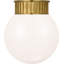 Cavill Flush Mount with White Glass-510691553-510691565