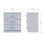 Brendle 3 Drawer Chest Of Drawers: 60cm Wide - High Gloss Front with Chrome Handles, Scratch Resistant.-39703012