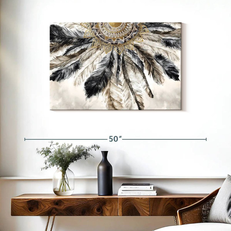«Native American Colorful Elephant Splash», reproduction sur toile, H 24 po x l 36 po x P 1,25 po