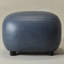 Fauteuil pivotant rembourré en similicuir avec repose-pieds-115270002