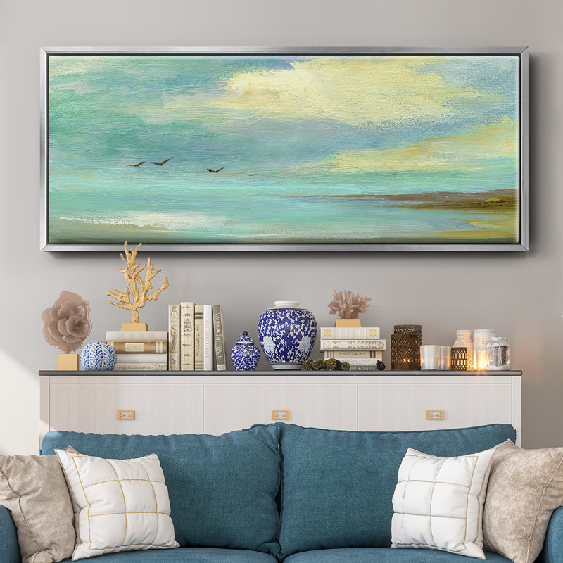 Drifting- Framed Canvas, 12" H x 30" W