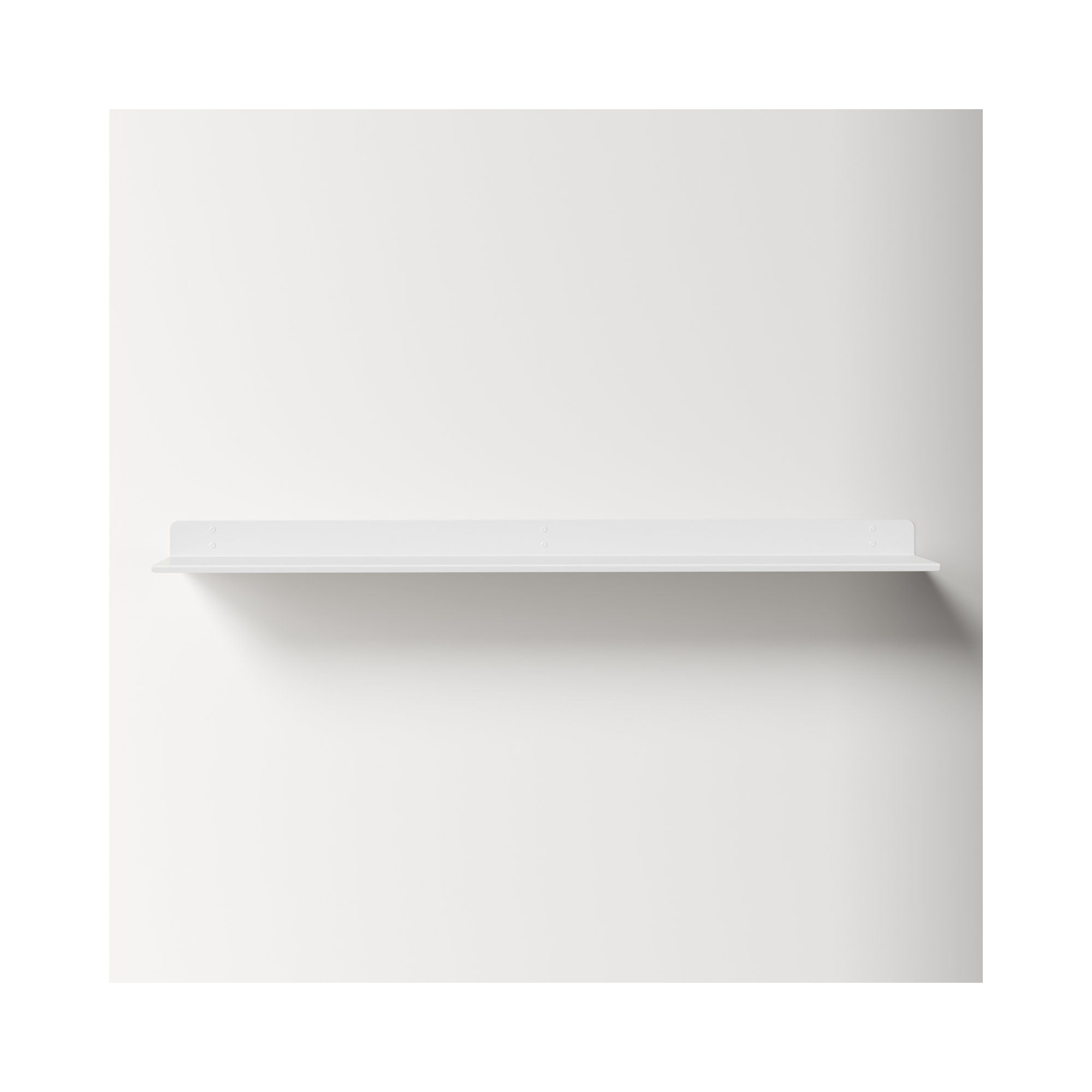 Maja Metal Wall Mounted Floating Display Shelf, 2" H x 36" W x 6" D, White