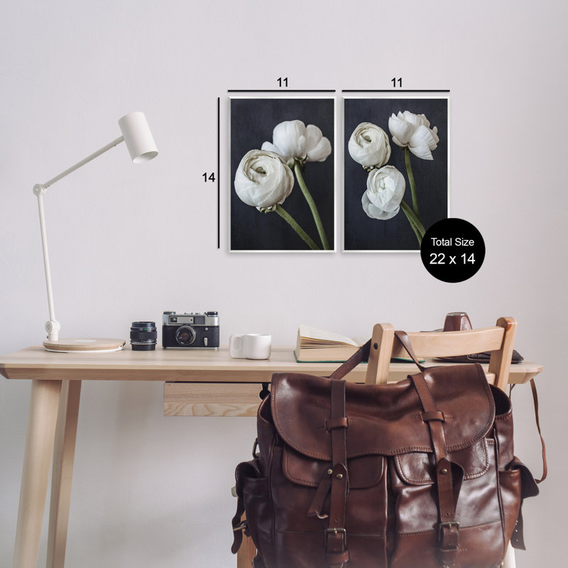Ensemble de 2 plaques murales simples en noir et blanc par Jennifer Rigsby